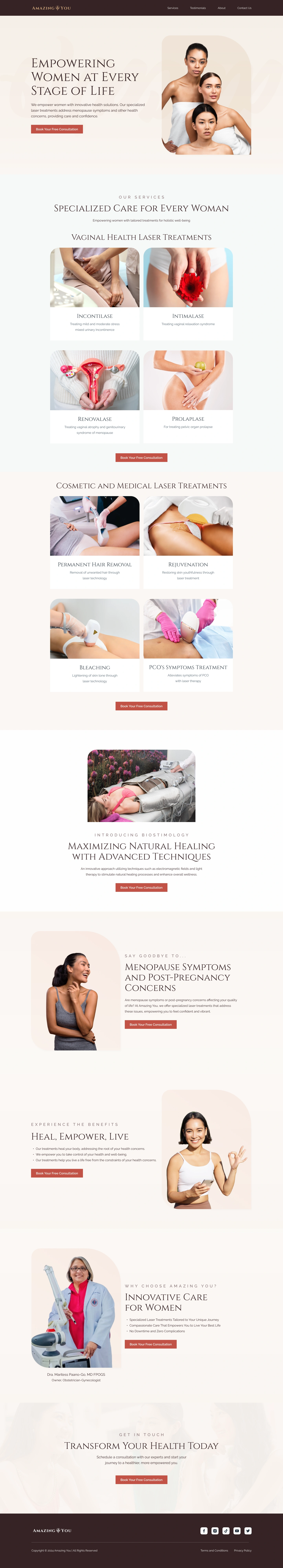 Landing Page Website for Aesthetic Clinic | APPOINTMENT FUNNEL by Anthony Meneses