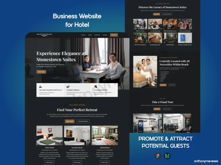 Business Website for Hotel | PROMOTE & ATTRACT POTENTIAL GUESTS by Anthony Meneses