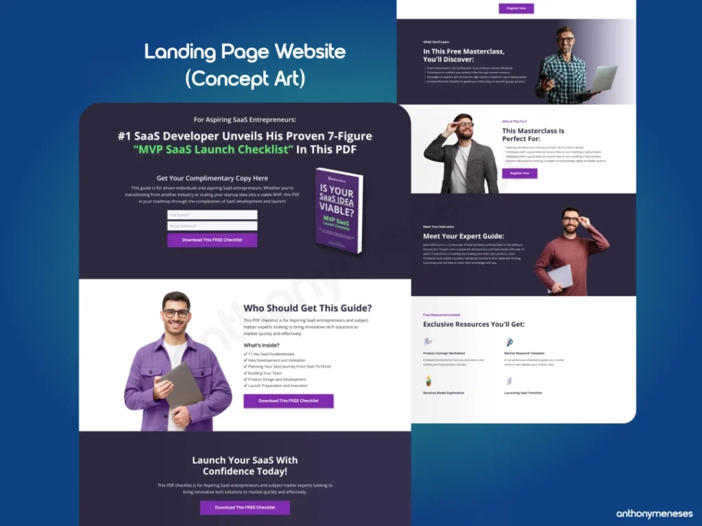 Landing Page Saas Website (Concept Art) by Anthony Meneses