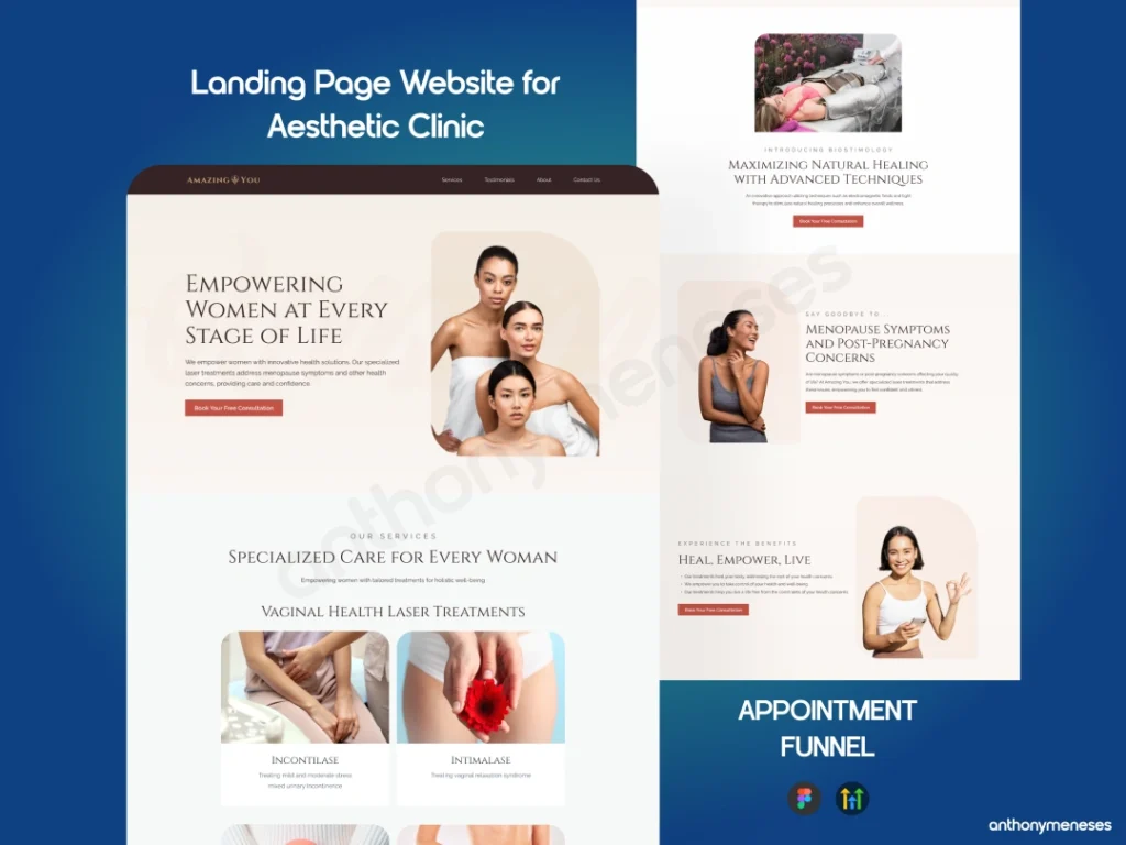 Landing Page Website for Aesthetic Clinic | APPOINTMENT FUNNEL by Anthony Meneses