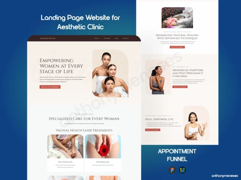 Landing Page Website for Aesthetic Clinic | APPOINTMENT FUNNEL by Anthony Meneses