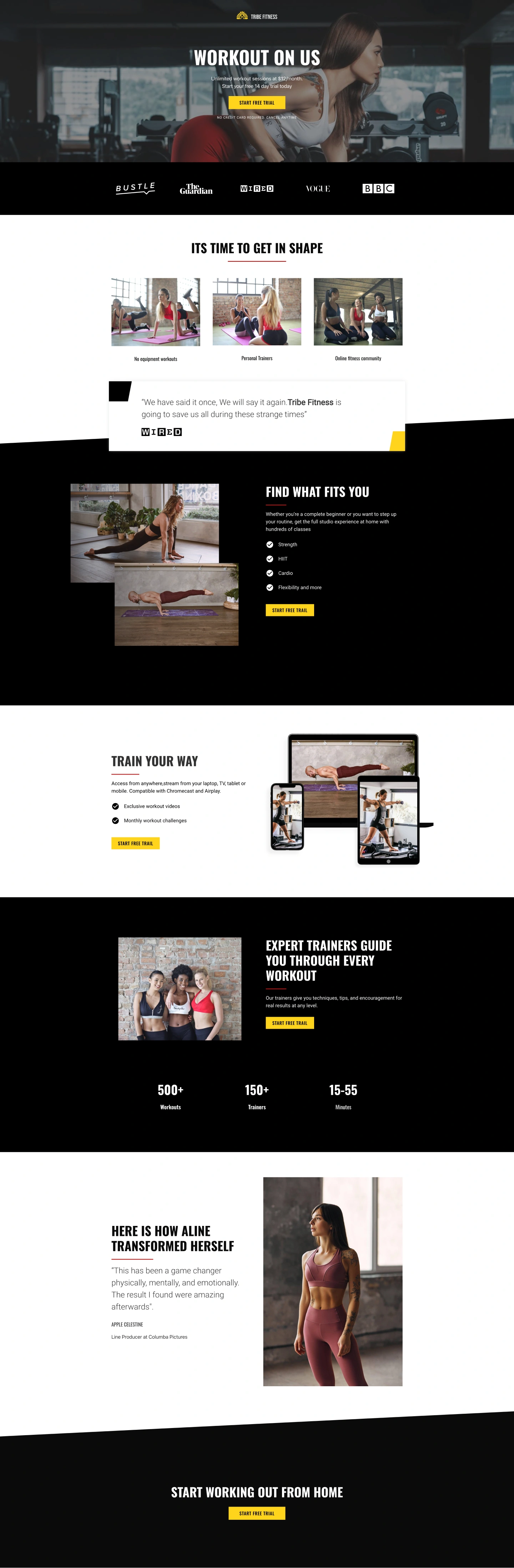 Landing Page Website for Fitness Gym (Concept Art) by Anthony Meneses