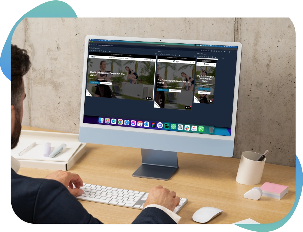 Responsive website mockup showcasing custom design by Anthony Meneses on multiple devices.